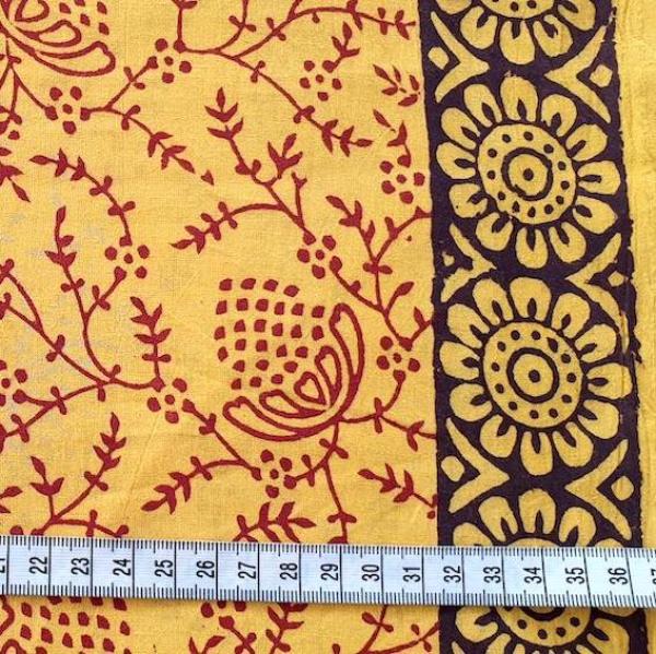 Hand Block Print aus Indien – YELLOW FLORAL